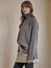 MAXZA Button-Up Collar Loose Fit Turtleneck Knit