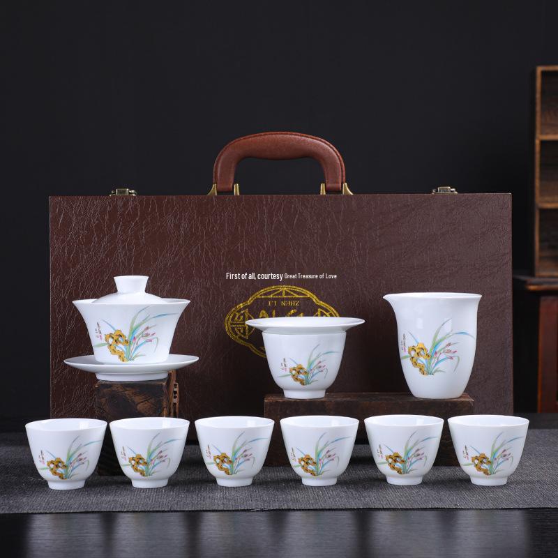 Panda Gaiwan Chinese Porcelain Tea Set - Elegant Gift
