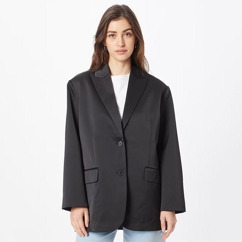 

Свободный атласный костюм с длинными рукавами Black 34