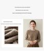 Women's Cashmere Knit Long Sleeve Pullover - Versatile Round Neck, Thick, Solid Color, Perfect Base Layer for Autumn/Winter