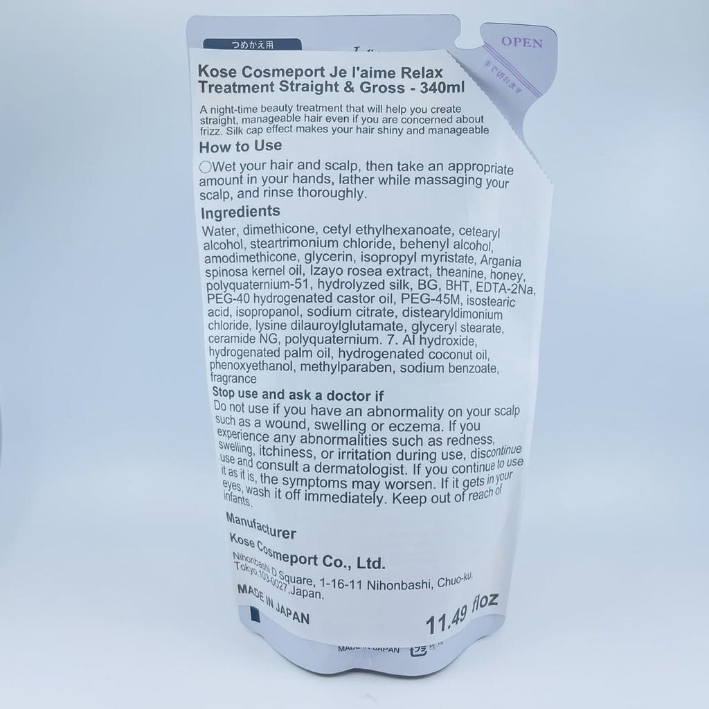 Jurem Relax Straight Gloss Treatment Refill 340ml &