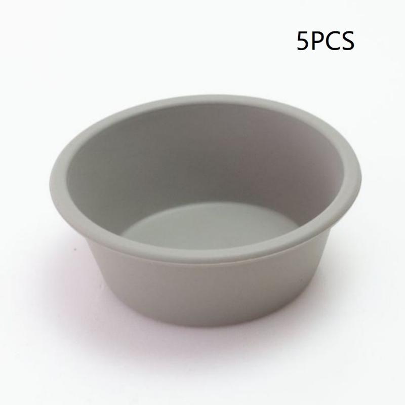 5Pcs Silicone Cake Mold Air Fryer Bowl Reusable Household Oven Cake Pudding Baking Mold Kitchen Baking Accessories
