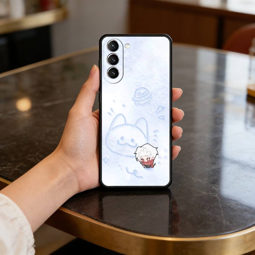 Sylus Love And Deep Space Phone Case For Samsung S25,24,23,22,30,21,10,9,Ultra,Plus,Lite,FE,4,5 G Soft Black Case