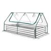 Raised Garden Bed with Cover, 1800 X 900 X 300 Mm, Rectangular Galvanized Metal Planter Box Outdoor, with PE Greenhouse Cover & Gloves, Rustproof