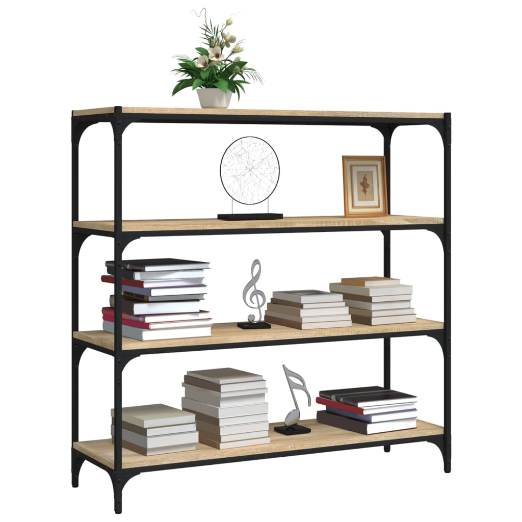 Bookshelf Sonoma Oak 100 X 33 X 100 Cm Particleboard and Steel