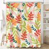 Bright Colorful Shower Curtain Waterproof Bathroom Decor Floral Print Polyester Fabric Home Accessories Modern Design