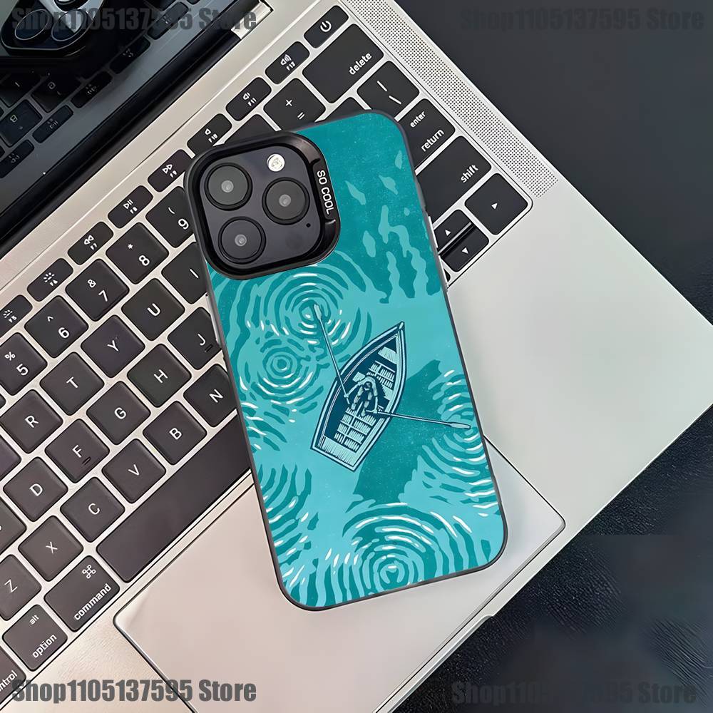 Coque de téléphone Art David Hockney Pour iPhone 17,16,15,14,13,12,11,Pro,XS,Max,Plus,Mini,SE4,E Noir Mat Housse antichoc