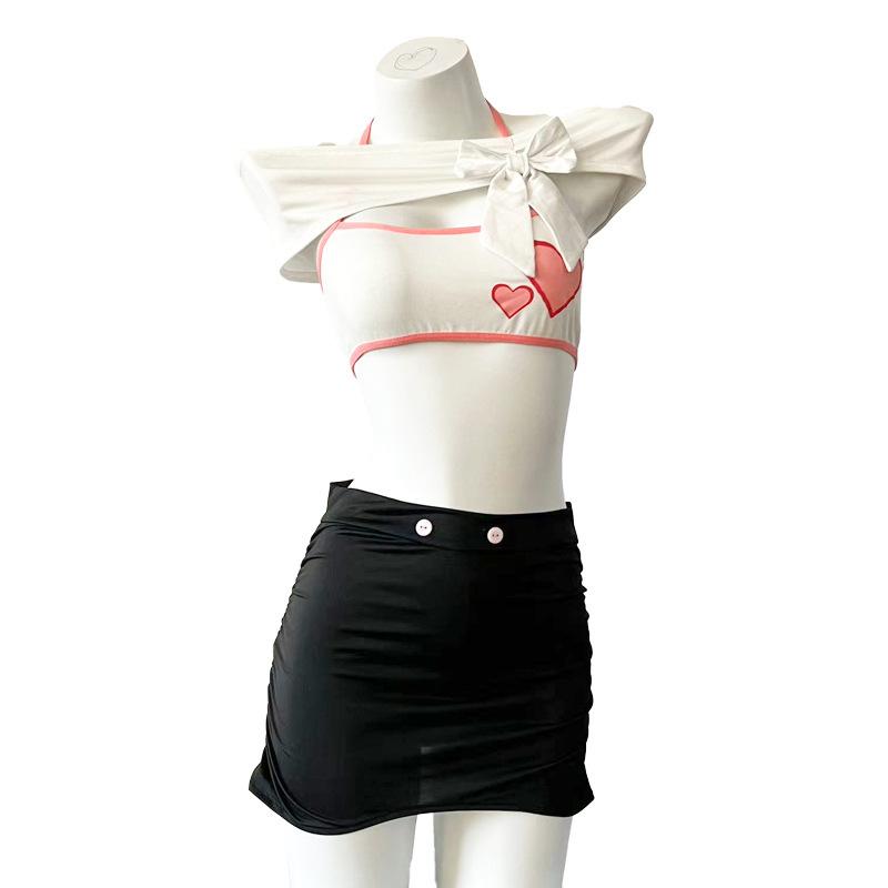 Sexy Hot No-take Pajamas Sexy Lingerie Set C Seduction Pure Desire OS Sexy Cosplay Uniform Secretary