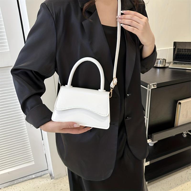 Mini Solid Color Handbag, Simple Square Crossbody Bag, Fashion Shoulder Purse For Women