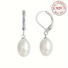 1 Pair Of 925 Sterling Silver Freshwater Pearl Earrings Silver Weight 0.7g Jewelry European And American Pendant Earrings