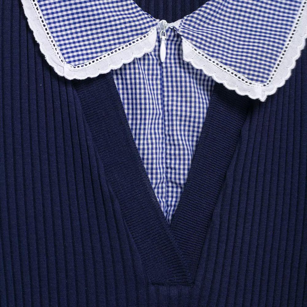 2025 Women's Slim Fit Patchwork Turn-Down Collar Short-Sleeve T-Shirt