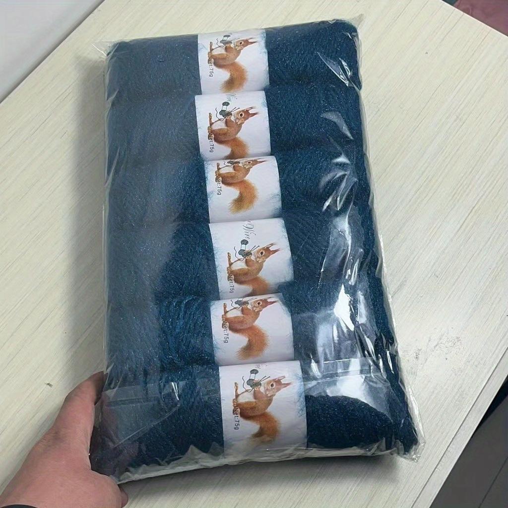 6pcs/75g/pc Solid Color Soft Yarn for Knitting and Crocheting Sweater, Shawl, Scarf Baby Hat Scarf Soft Thickness Crochet Thread