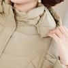 Casacos Longos Femininos de Meia-Idade Parkas de Inverno com Capuz Elegantes Soltos Grossos Quentes Tamanho Plus Agasalhos Jaquetas Femininas