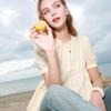 SanCai 100% Cotton Puff Sleeve Top