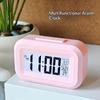 Digital Compact Alarm Clock with Temperature Date Display Multi Colors Available for Bedroom Office Travel Use