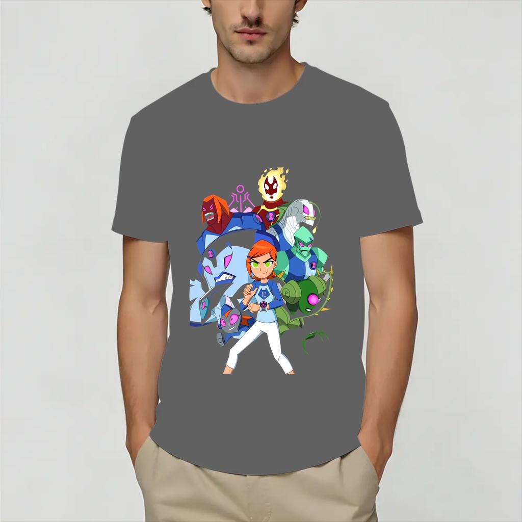 Novelty Ben 10 Aliens TShirts Unisex Round Collar Pure Cotton T Shirt Short Sleeve Tees 4XL 5XL 6XL Tops