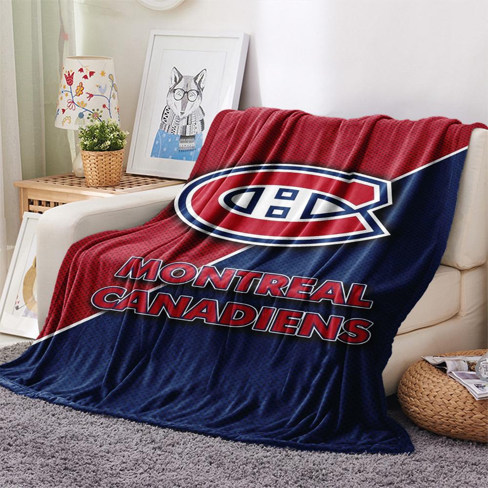 Montreal Canadiens Print Flannel Blanket, High Quality Comfortable for All Seasons, Home Decor, Warmth and Comfort, Perfect for Christmas Gifts