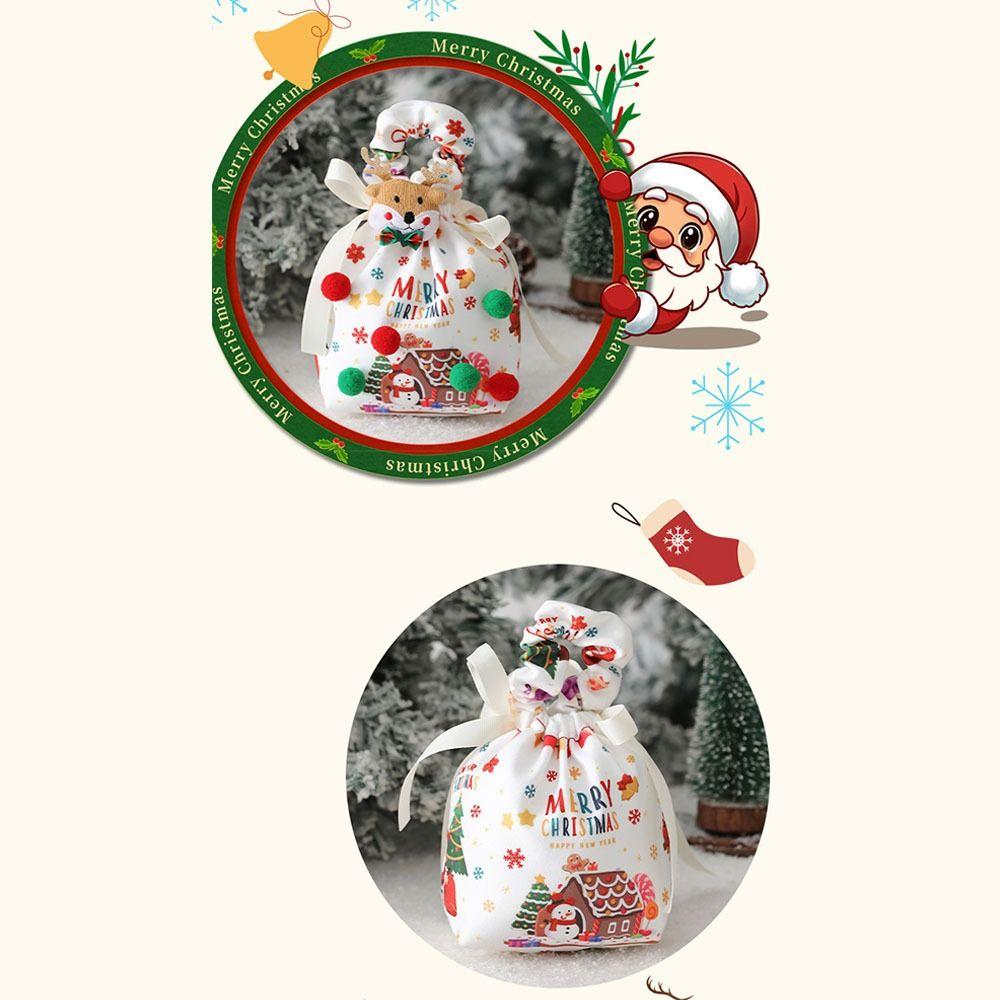 Elk Snowman Christmas Wrapping Bags Santa Claus Xmas Gifts Bags  Merry Christmas Decor