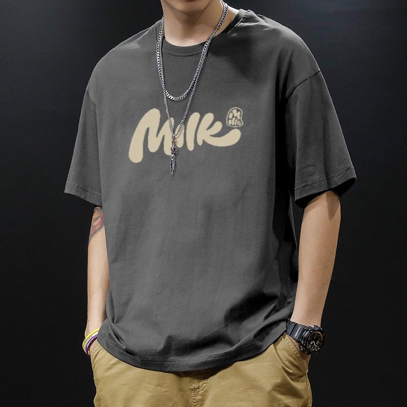 

летние мужские футболки хлопковые футболки с коротким рукавом удобная ткань спортивная одежда 3XL