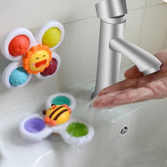 EDC 3ks přísavka Krásný interaktivní květinový design přísavka Kolovrátek hračka do vany pro děti