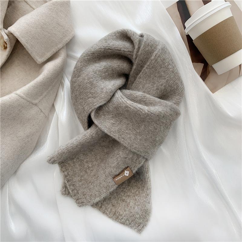 New Scarf Women's Autumn and Winter Korean Version Versatile Plaid Thickened Student Couple Scarf Men's Imitation Cashmere To Keep Warm