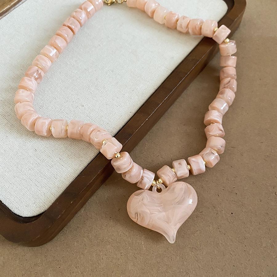Colorful Summer Acrylic Bead Necklace – Simple, Fashionable, High-End Clavicle Jewelry