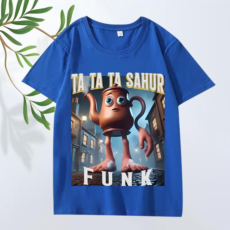 Ta Ta Ta Sahur Funk  Italian Brainrot Characters Funny Meme T Shirt men women 100% Cotton short sleeve Summer print Unisextops