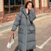 2021 Winter Long Puffer Jacket Women Casual Design Korean Fashion Clothing Fur Coats Long Sleeve Outdoor Coats Hooded Parkas