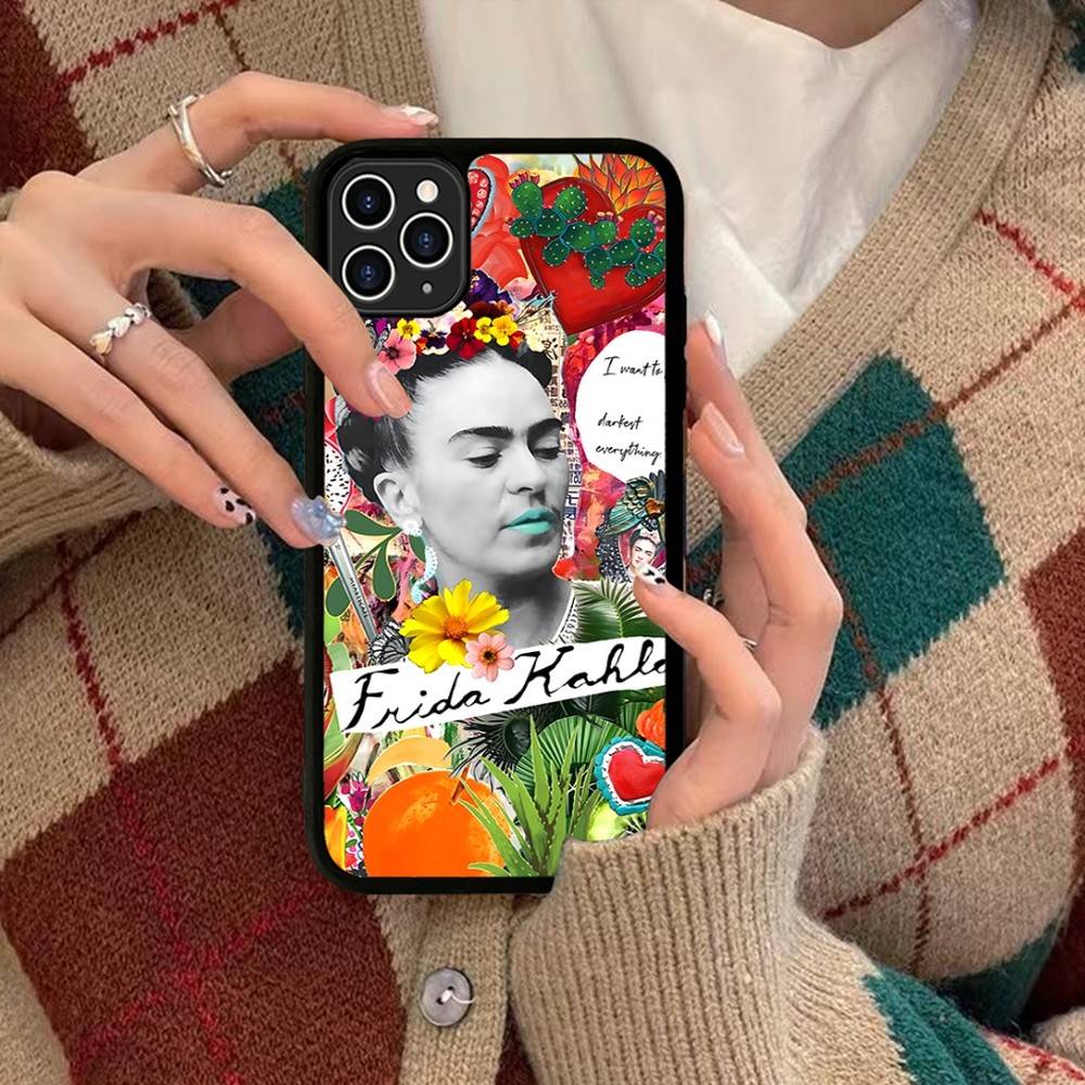 Fashion F-Frida K-KahlosS For IPhone 17 16 15 14 13 12 11 Mini Pro Max Plus PC+TPU Back Phone Cover