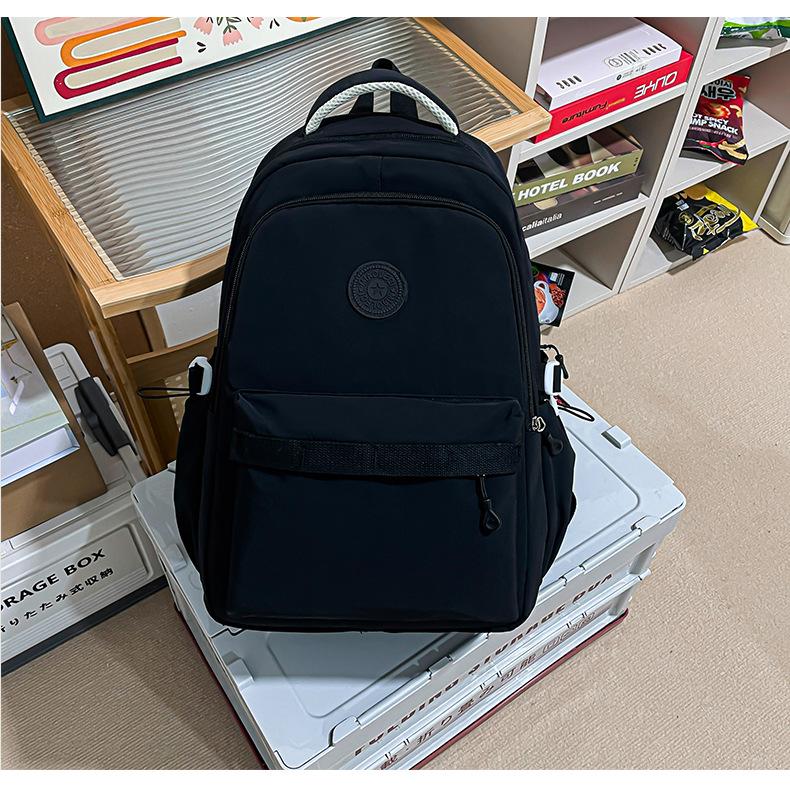 Schoolbag Large capacity class Commuter travel School bag Niche Korean female high school students Versatile simple casual lightweight backpack