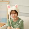Lamb wool short rabbit ear hat, plush hood photo props photo props cartoon hood