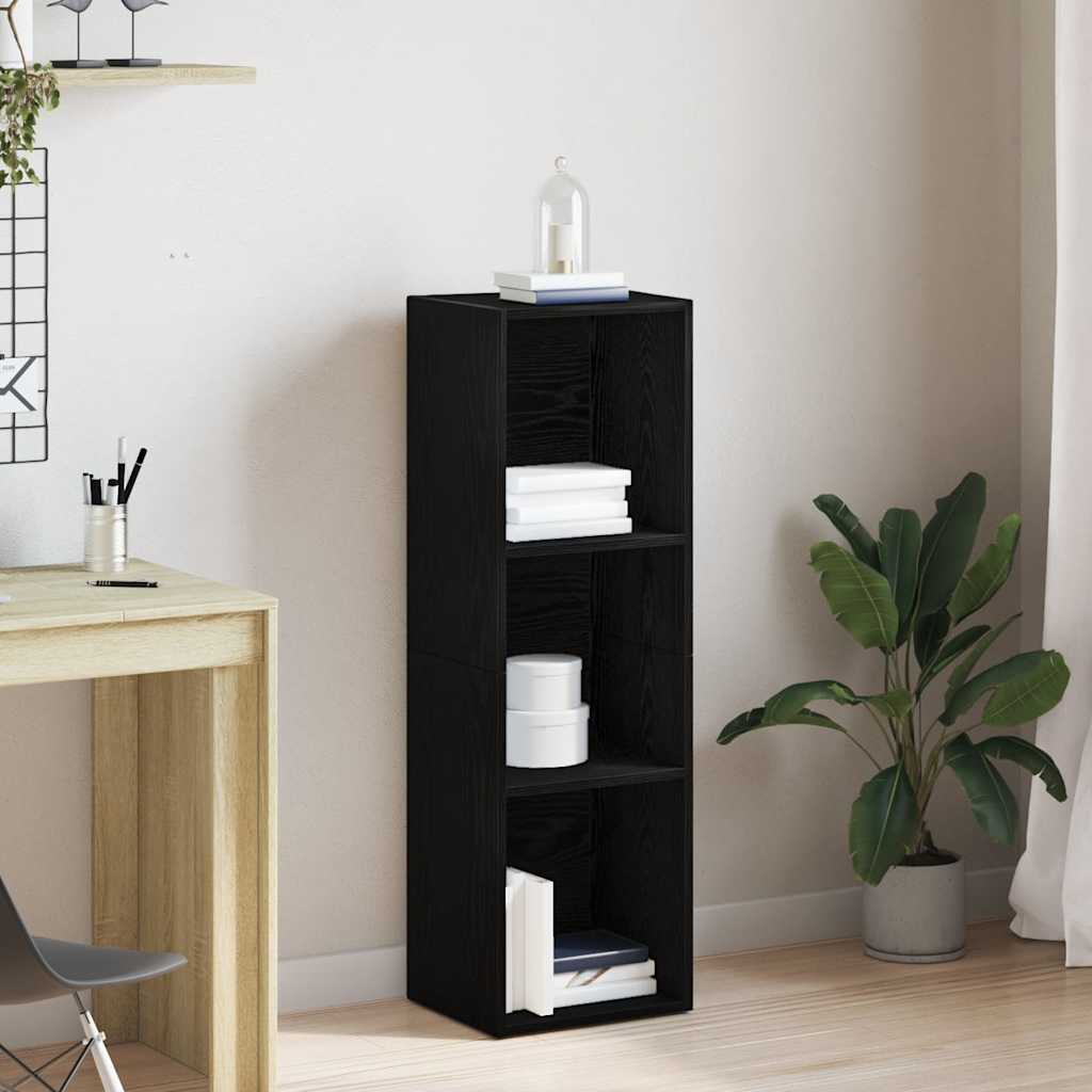 Bookshelf Black Oak Look 36 x 30 x 114 cm Engineered Wood