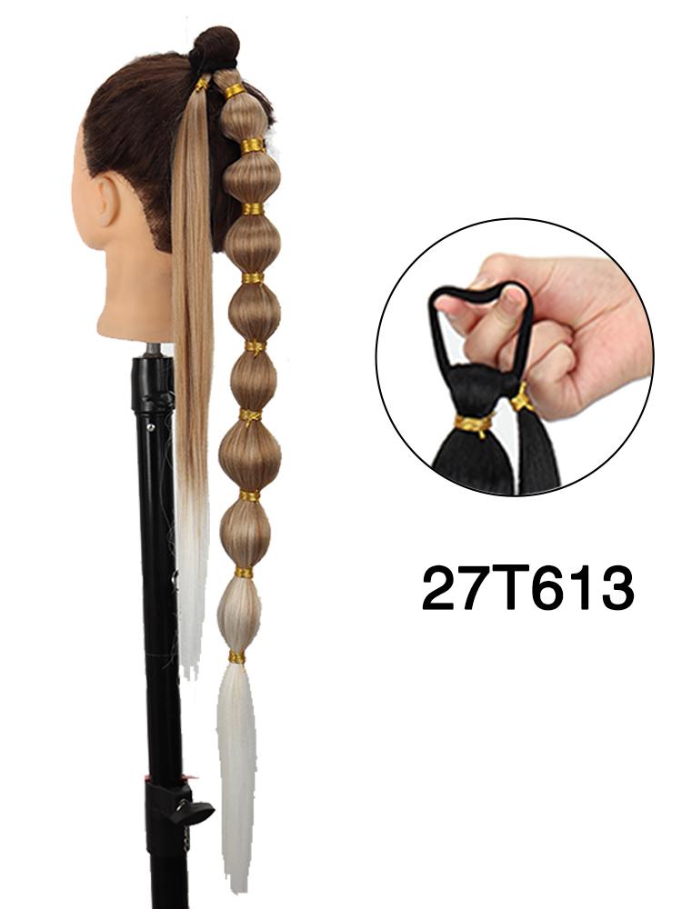 

Мисс парик Синтетический фонарь Конский хвост Пузырьковые накладные волосы для женщин Афро пышный хвост с запахом вокруг резинки для волос Прямой хвост для повседневного ношения 75cm