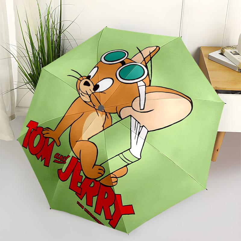 1pc Tom Jerry Windproof Automatic Umbrella, Lightweight for Women/Men, Perfect Christmas Gift a0811218