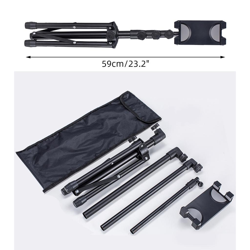 Floor Tripod Stand Tablet Phone Holder Height Adjustable Universal for 4.7-12.9 Inches