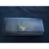 Used PRADA Saffiano Leather Bi-color Long Wallet