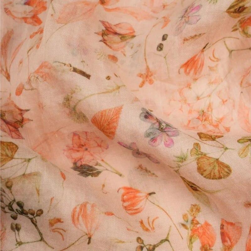 Johnature Women Chinese Style T-Shirts Spring Print Floral Seven Sleeve Loose Button Women Vintage T-Shirts