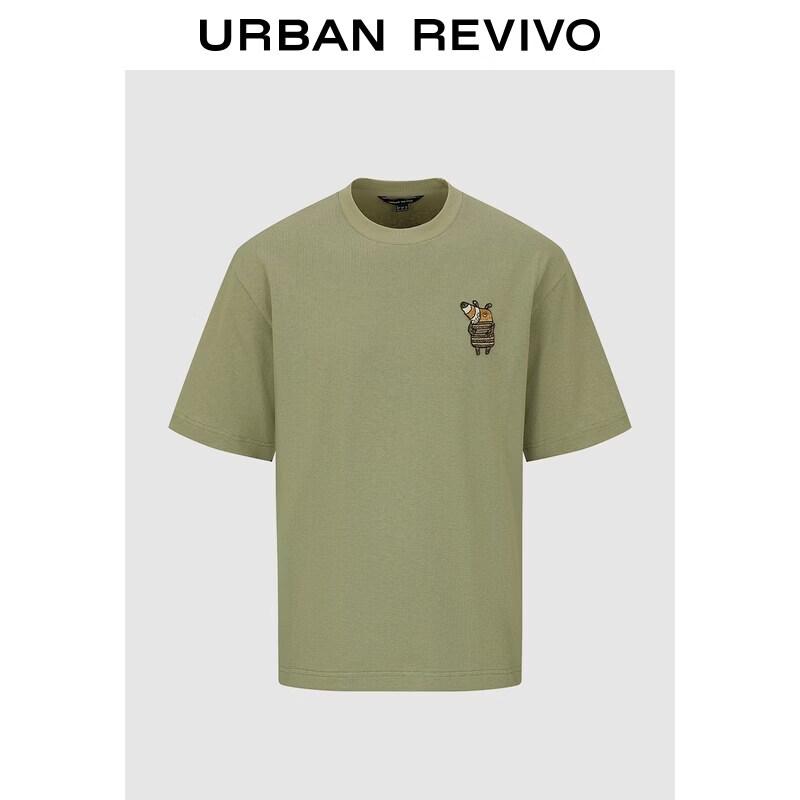 

Men s Animal Embroidered Short Sleeve T-shirt L