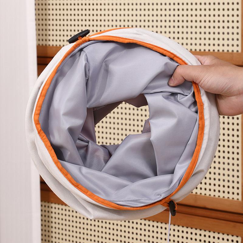 Collapsible Multi Hole Cat Tunnel Toy with Plush Ball Portable Easy Store Indoor Playtime Interactive Toys for Playful Kittens