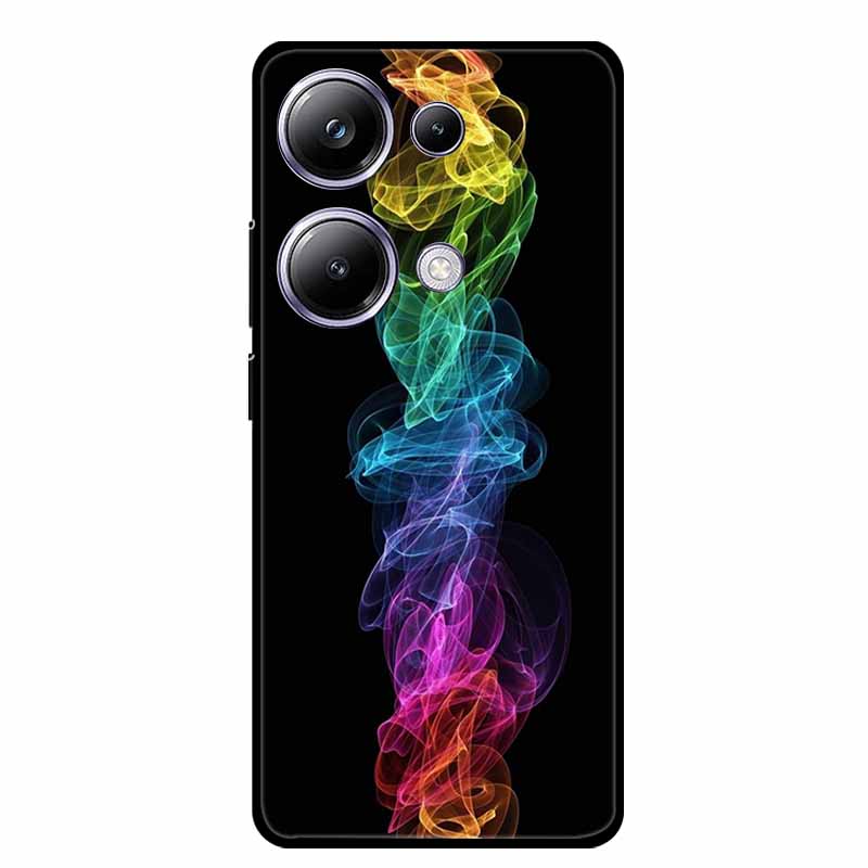 For Xiaomi Poco M6 Pro 4G Phone Case Cover Wolf Shockproof Black Silicone Soft Back Cover Cases For Poco M6 Pro Case M 6 M6Pro