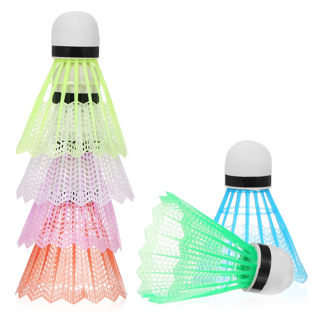 12pcs Nylon Shuttlecocks Plastic Badminton Shuttlecocks Indoor Outdoor Sports Badminton Balls Windproof Shuttlecock