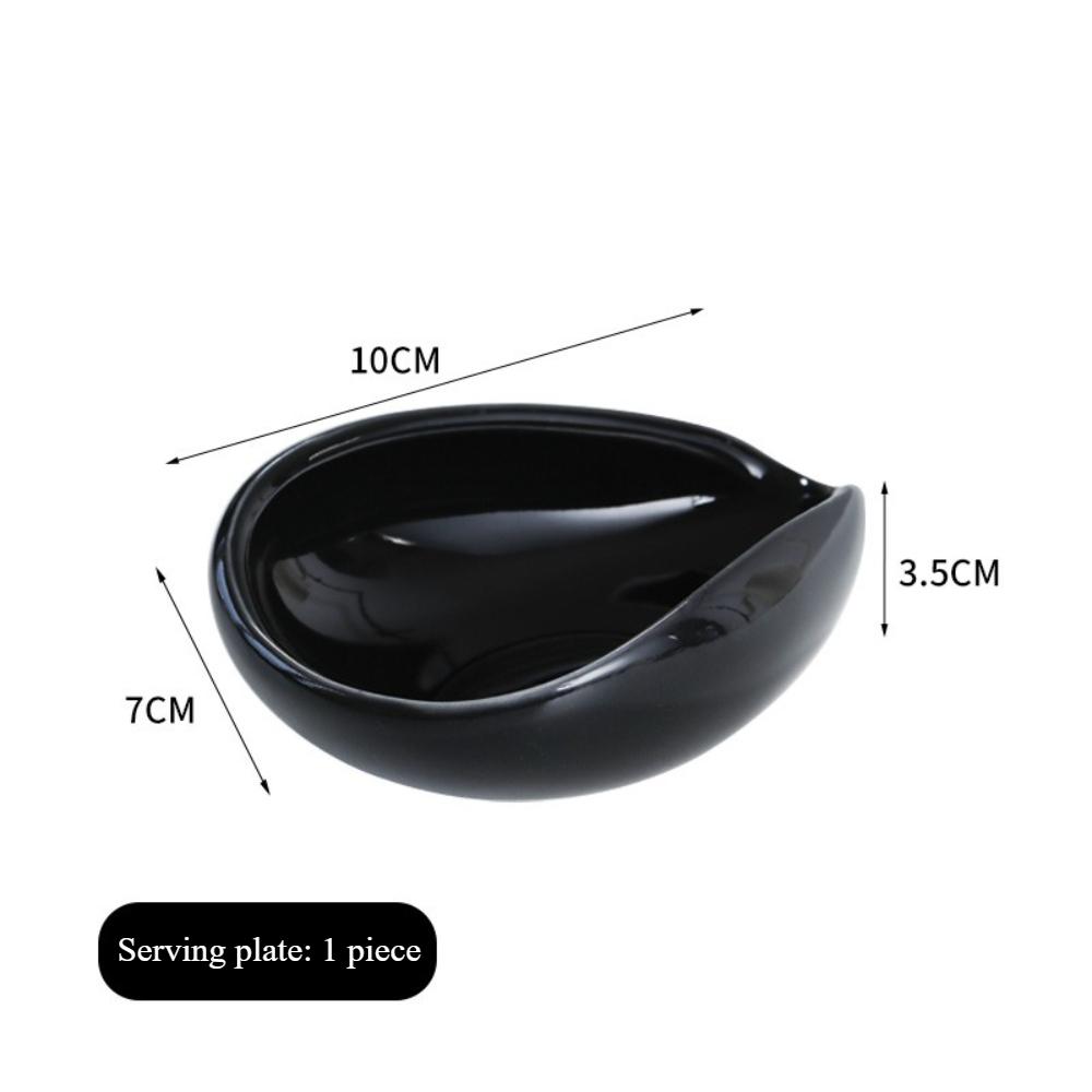 Coffee Bean Dosing Tray Ceramic Measuring Cup Bean Dish Display Plate for Raw/Roasted Bean Weighing & Sampling KFS-013