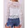 Women's New Autumn and Winter Elegant Long-sleeved See-through Lace Jacket Cardigan Tops