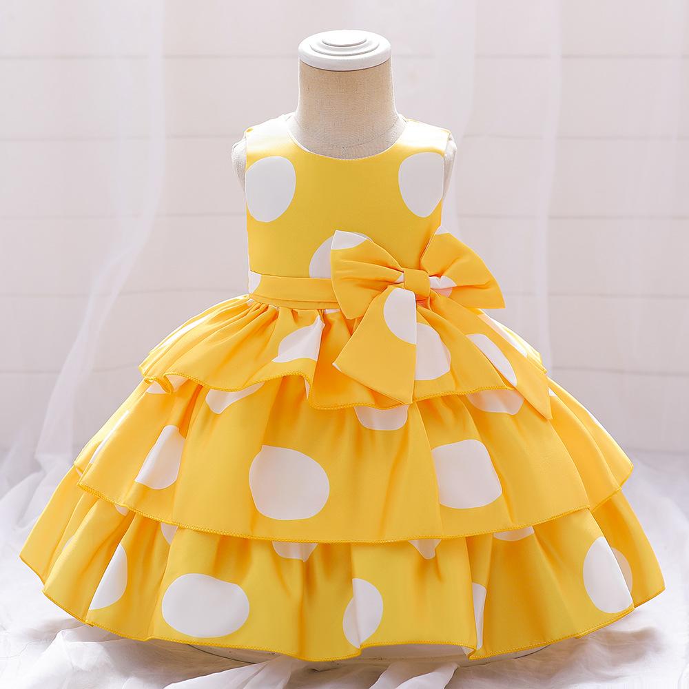 Baby Girl Dress Big Dots Princess Tutu Wedding Birthday Party Outfit