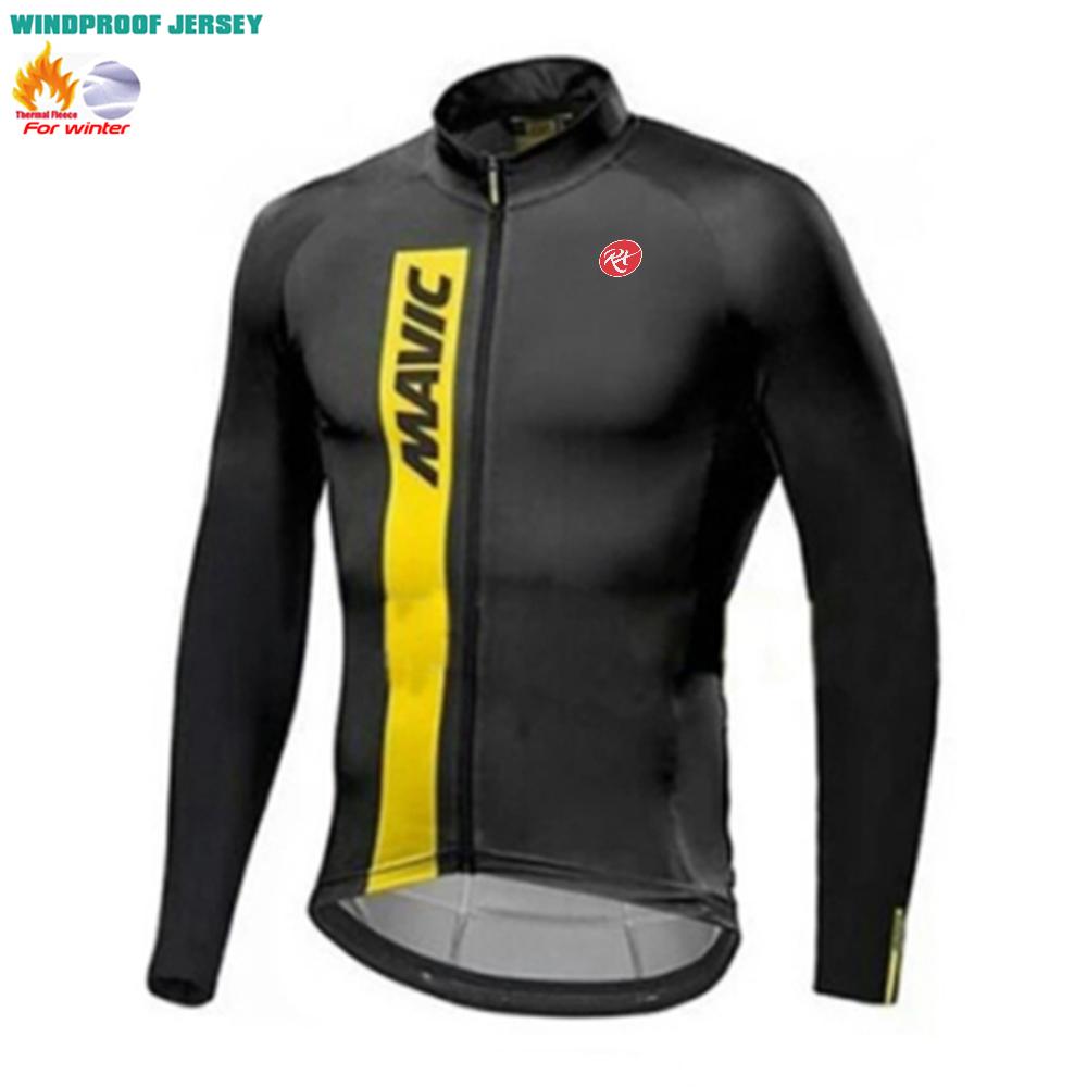 RX MAVIC New Men's Cycling Long Sleeve Winter Bicycle Warm Riding Set Road Bicycle Cold Riding Long Sleeve Winter Riding Pants