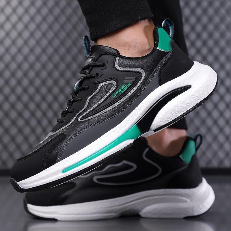 Spring 22 New Mesh Casual Sports Shoes Comfortable and Breathable Leather Shoes