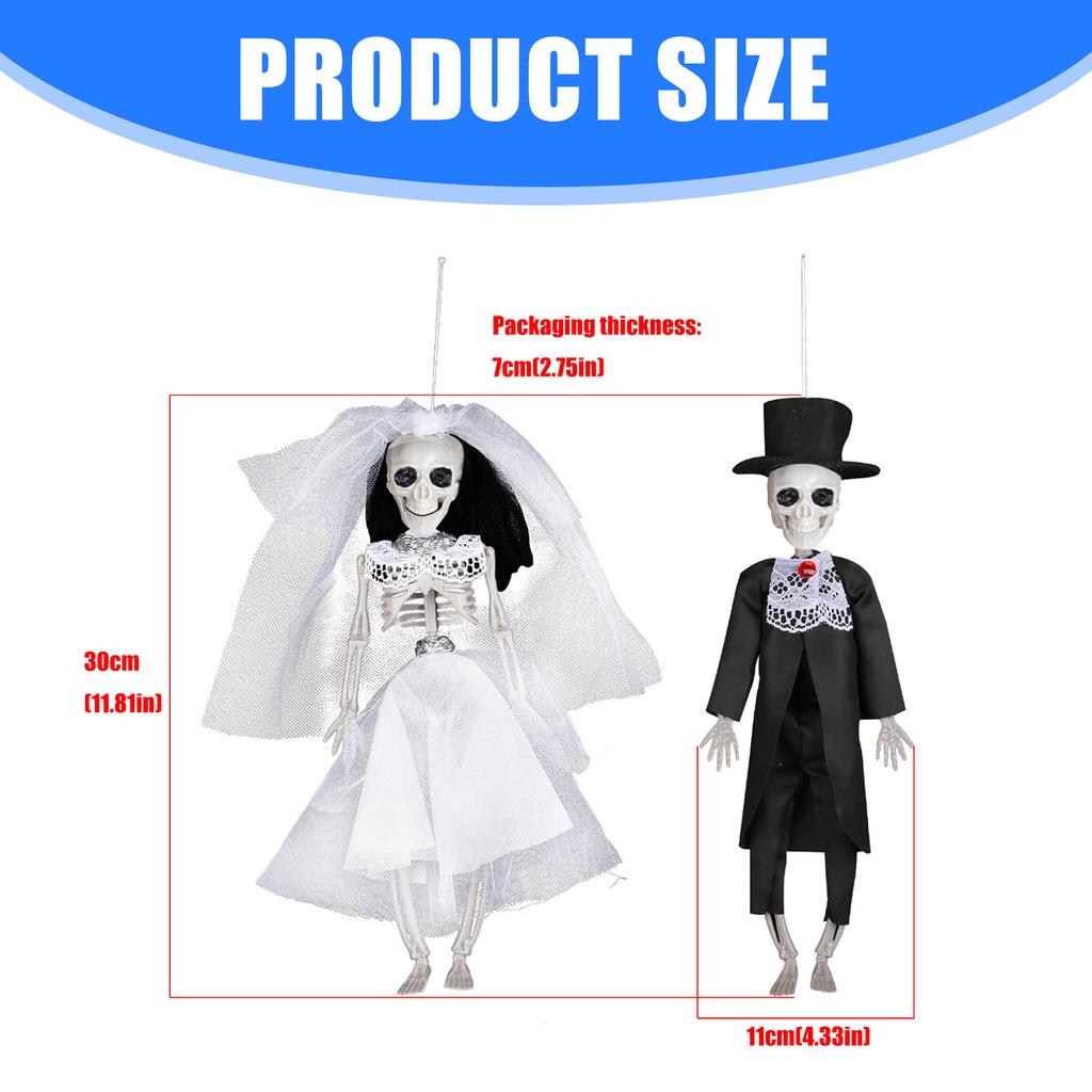 30cm Realistic Skeleton Halloween Decorations with Articulated Joints For Party Centerpieces Display Indoor and Outdoor