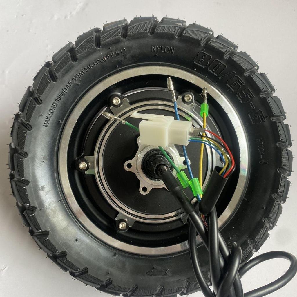 10" Electric Scooter Rear Wheel Hub Motor with Disc Brake, 36V/48V Motor & Driver for E-Scooters.