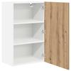 Hanging Cabinet with Door Artisan Oak and White 50 X 31 X 80 Cm