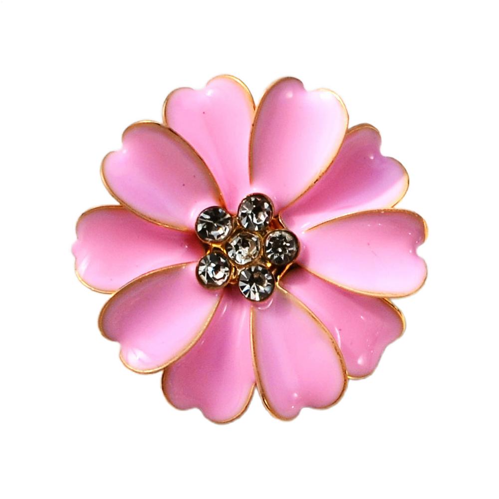 

Накладки на ґудзики зі стразами Кліп-квітка зі стразами Декор у формі квітки Накладка на ґудзик Запонки для жінок для шиття Джинсів Сукні рожевий